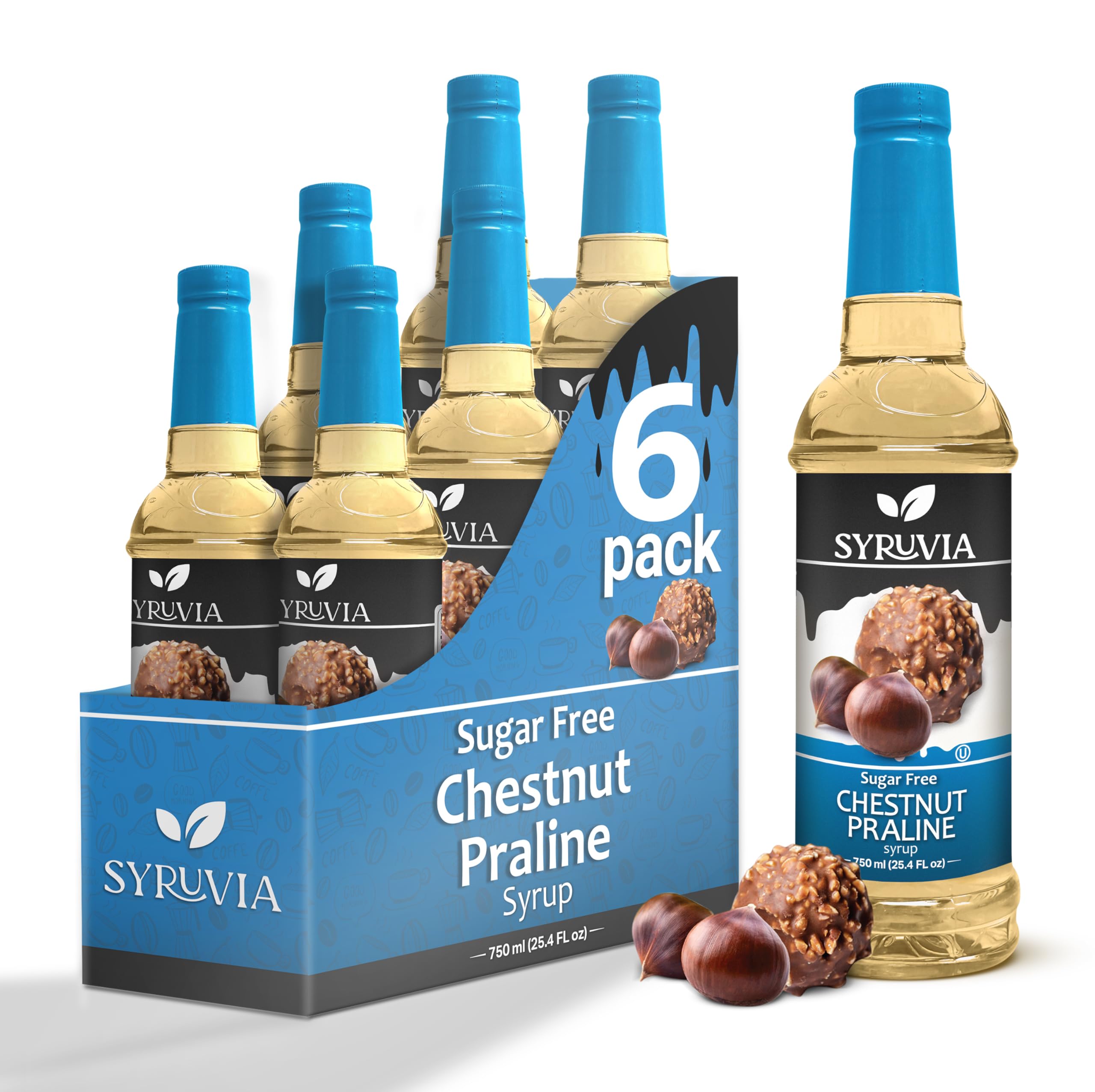 Amazon.com: Sugar Free Chestnut Praline Syrup by Syruvia 6-Pack